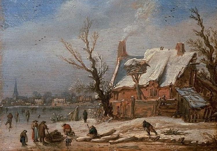 Esaias Van de Velde Winter landscape.